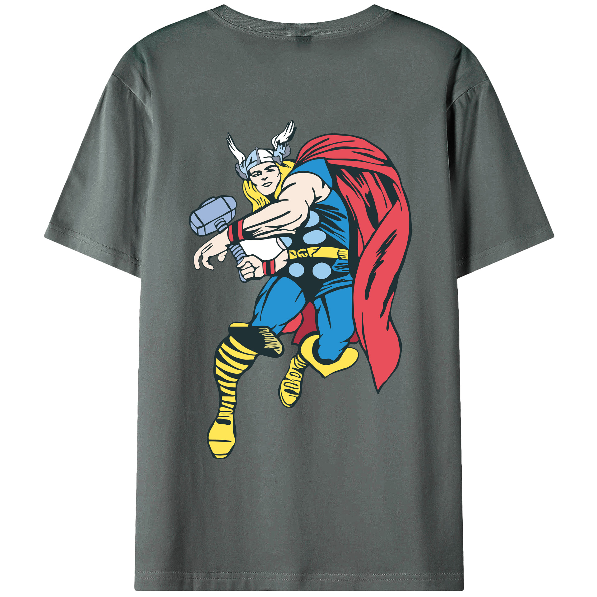 （画像用） アベンジャーズ The Avengers 綿100％ メンズ半袖Tシャツ（バックプリント） 通気性